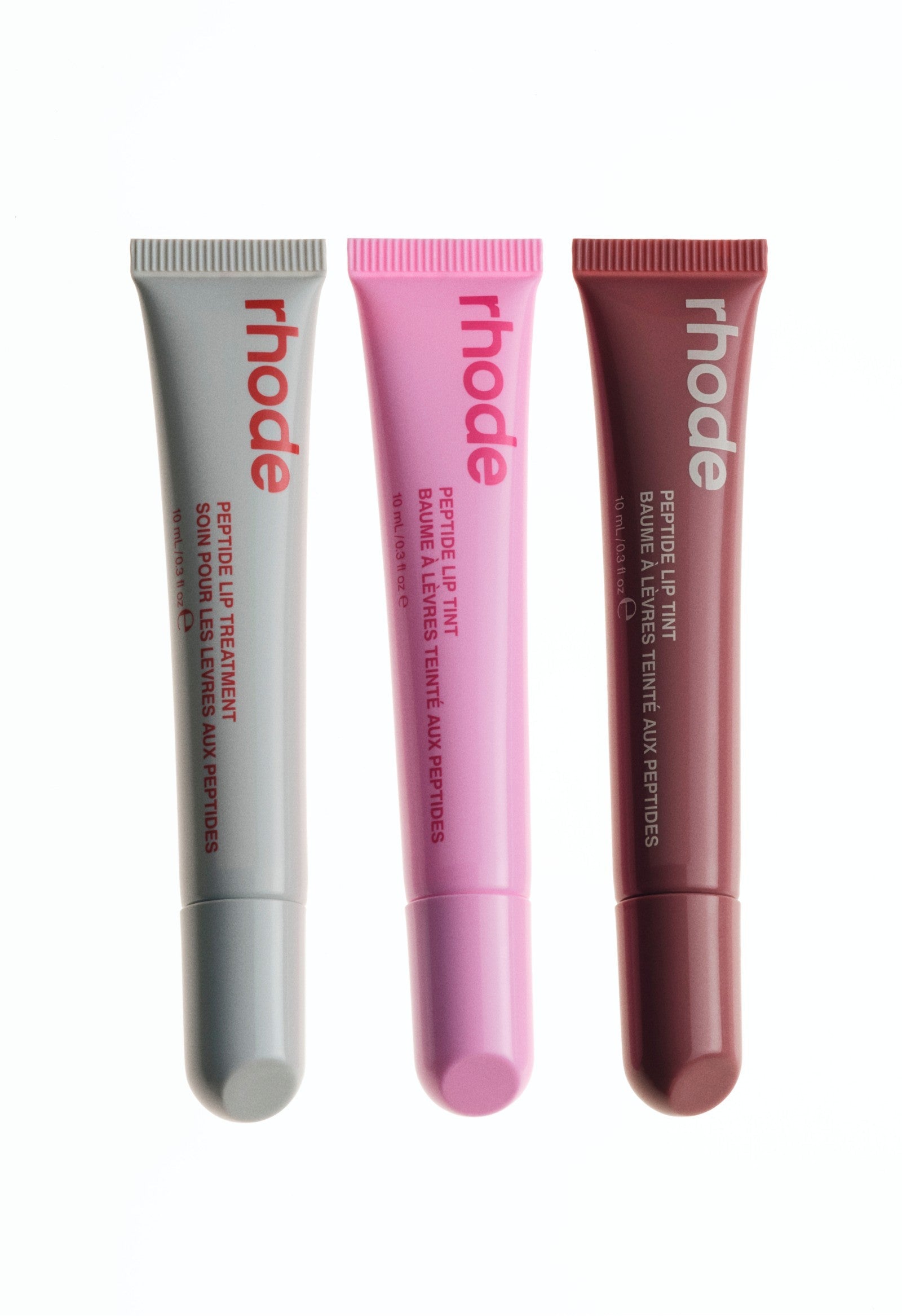 le trio de peptides pour les lèvres : glaçage à la fraise, jelly bean, salty tan