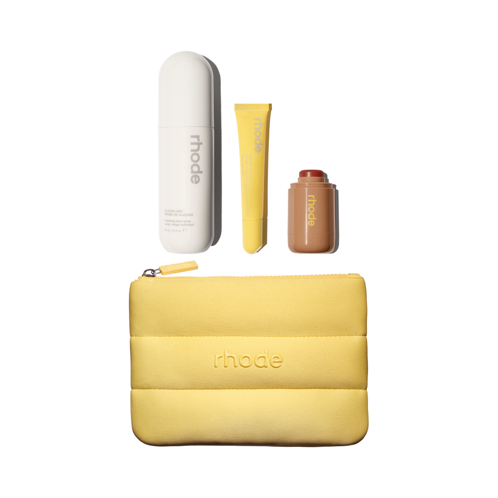 yellow bubble bag, glazing mist, lemontini plt, sun soak pocket blush